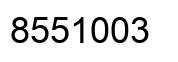 Number 8551003 black image