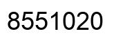 Number 8551020 black image