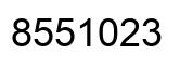 Number 8551023 black image