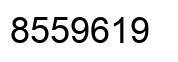 Number 8559619 black image