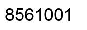 Number 8561001 black image