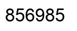 Number 856985 black image