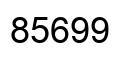 Number 85699 black image