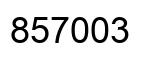 Number 857003 black image