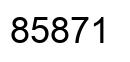 Number 85871 black image