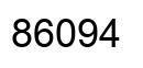 Number 86094 black image