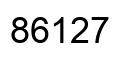 Número 86127 imagen negro