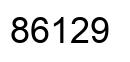 Número 86129 imagen negro