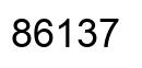 Número 86137 imagen negro