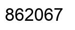 Number 862067 black image