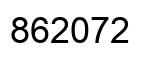Number 862072 black image