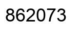 Number 862073 black image
