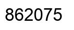 Number 862075 black image