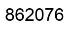 Number 862076 black image