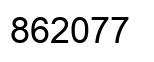 Number 862077 black image