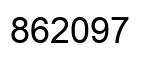 Number 862097 black image