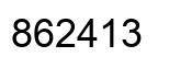 Number 862413 black image