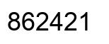Number 862421 black image