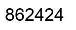 Number 862424 black image