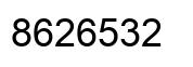 Número 8626532 imagen negro