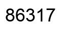 Número 86317 imagen negro