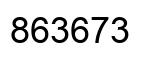 Number 863673 black image