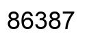 Number 86387 black image