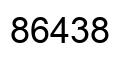 Number 86438 black image