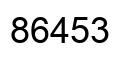Number 86453 black image