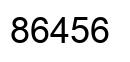 Number 86456 black image
