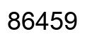 Number 86459 black image