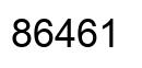 Number 86461 black image