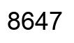 Number 8647 black image