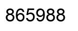 Number 865988 black image