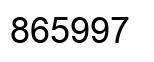 Number 865997 black image