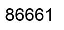 Number 86661 black image