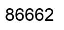Number 86662 black image