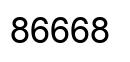 Number 86668 black image
