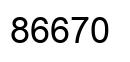 Number 86670 black image