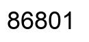 Número 86801 imagen negro