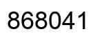 Number 868041 black image
