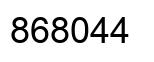 Number 868044 black image