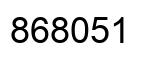 Number 868051 black image