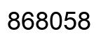 Number 868058 black image