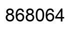 Number 868064 black image