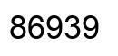Number 86939 black image