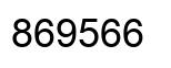 Number 869566 black image