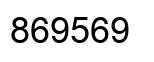 Number 869569 black image