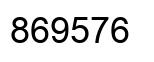 Number 869576 black image