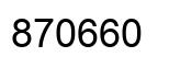 Number 870660 black image